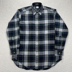 VTG Brooks Brothers Brooksflannel Plaid Shirt 16R Early 80s USA Made Wool Cotton